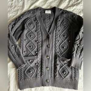 Aritzia New Alps Cardigan - size small - charcoal grey